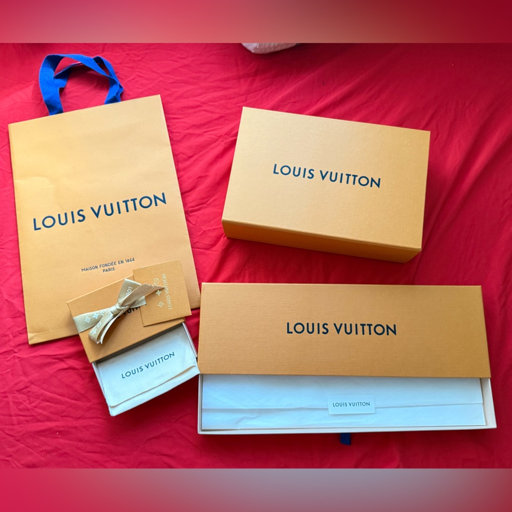 Louis Vuitton empty boxes and gift bag